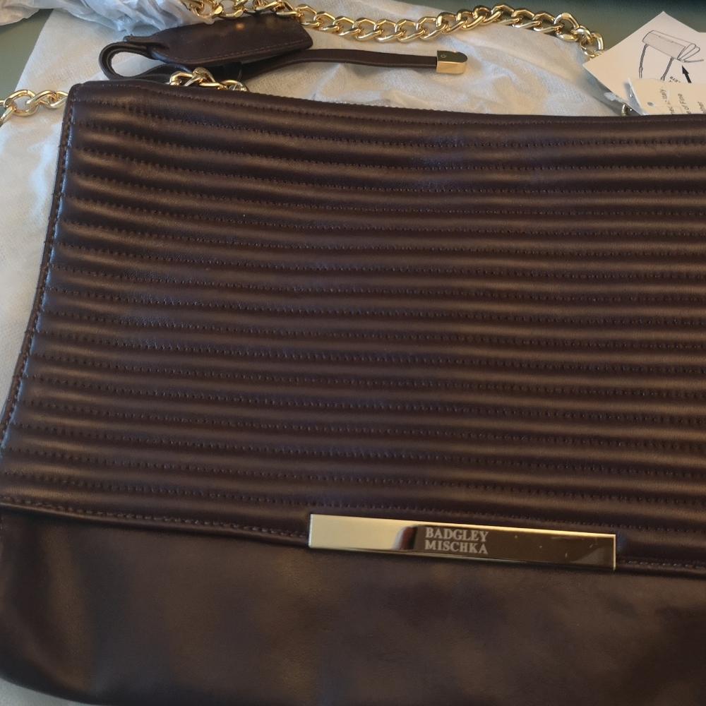 New Italian soft leather bag with iPad compartment -great fall colour